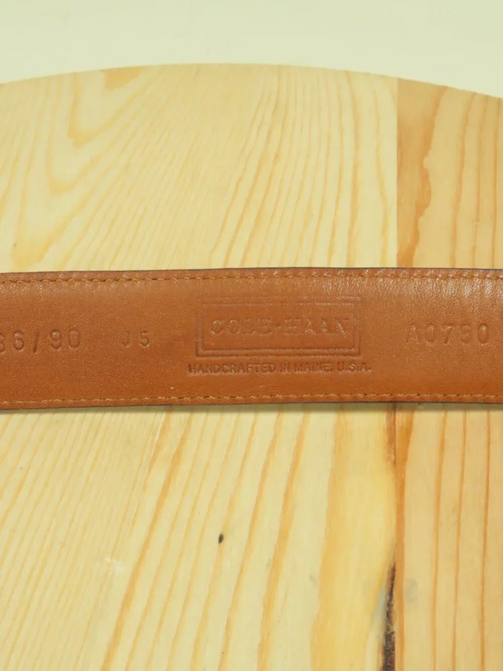 Vintage Cole Haan Interlaced Leather Belt Mens 36 FITS SMALL Black Made In USA